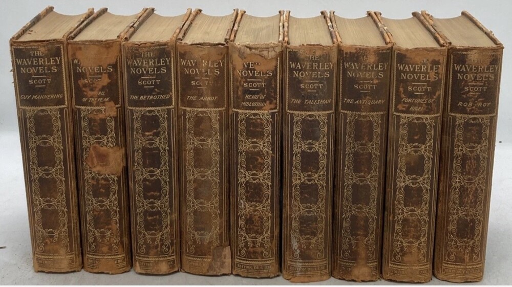 The Waverley Novels By Sir Walter Scott Edition De Luxe Set Of 9 Illustrated